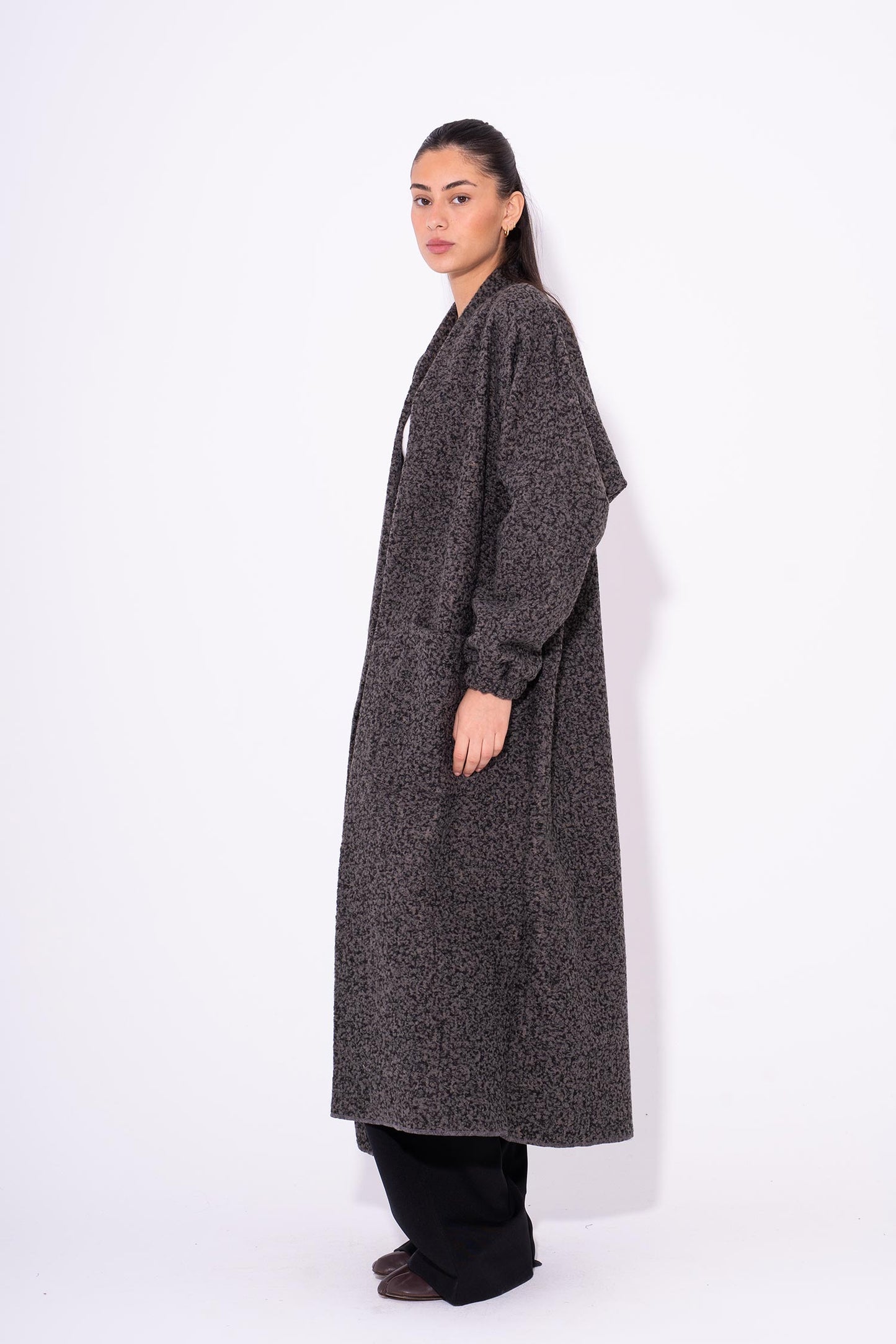Cloudy Boucle Cardigan - Grey