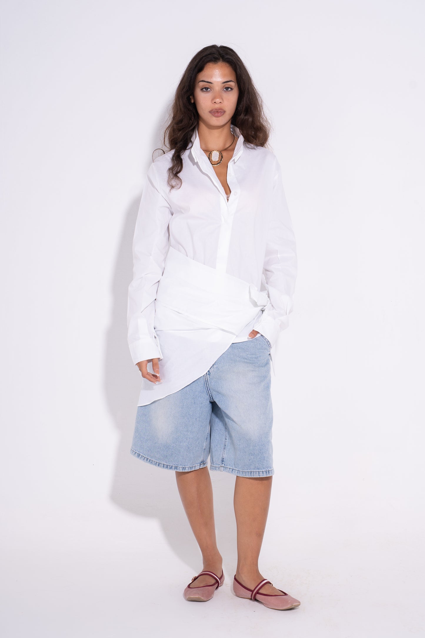 Tied Up Shirt- White