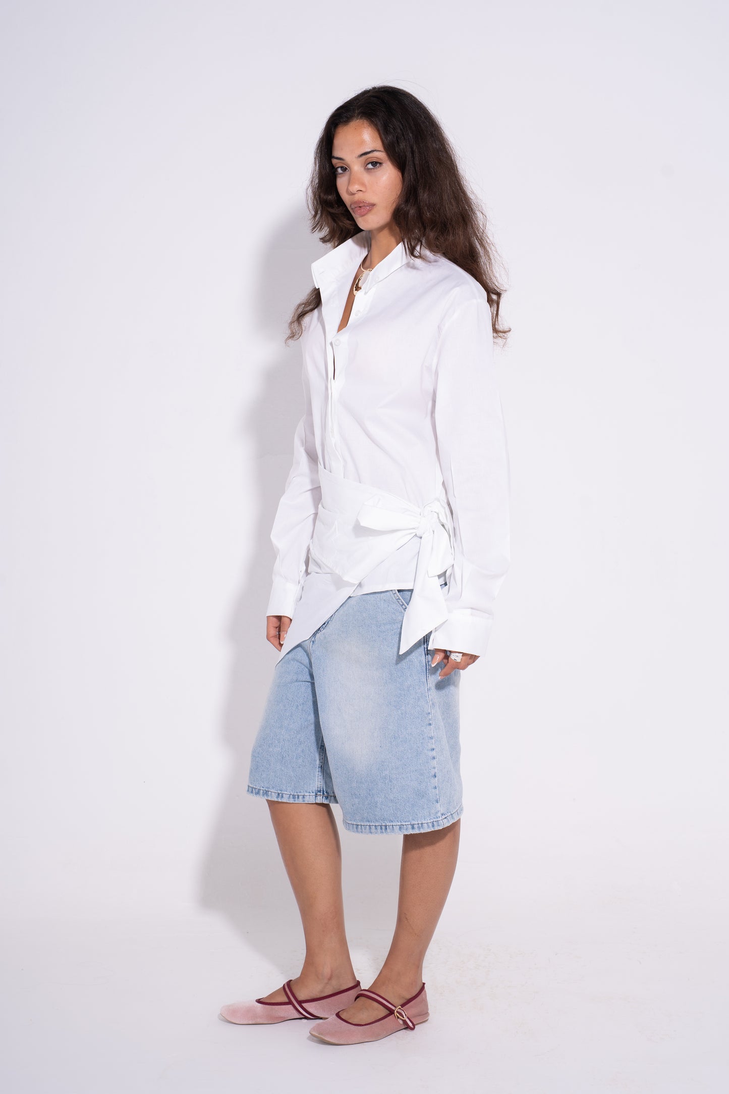 Tied Up Shirt- White