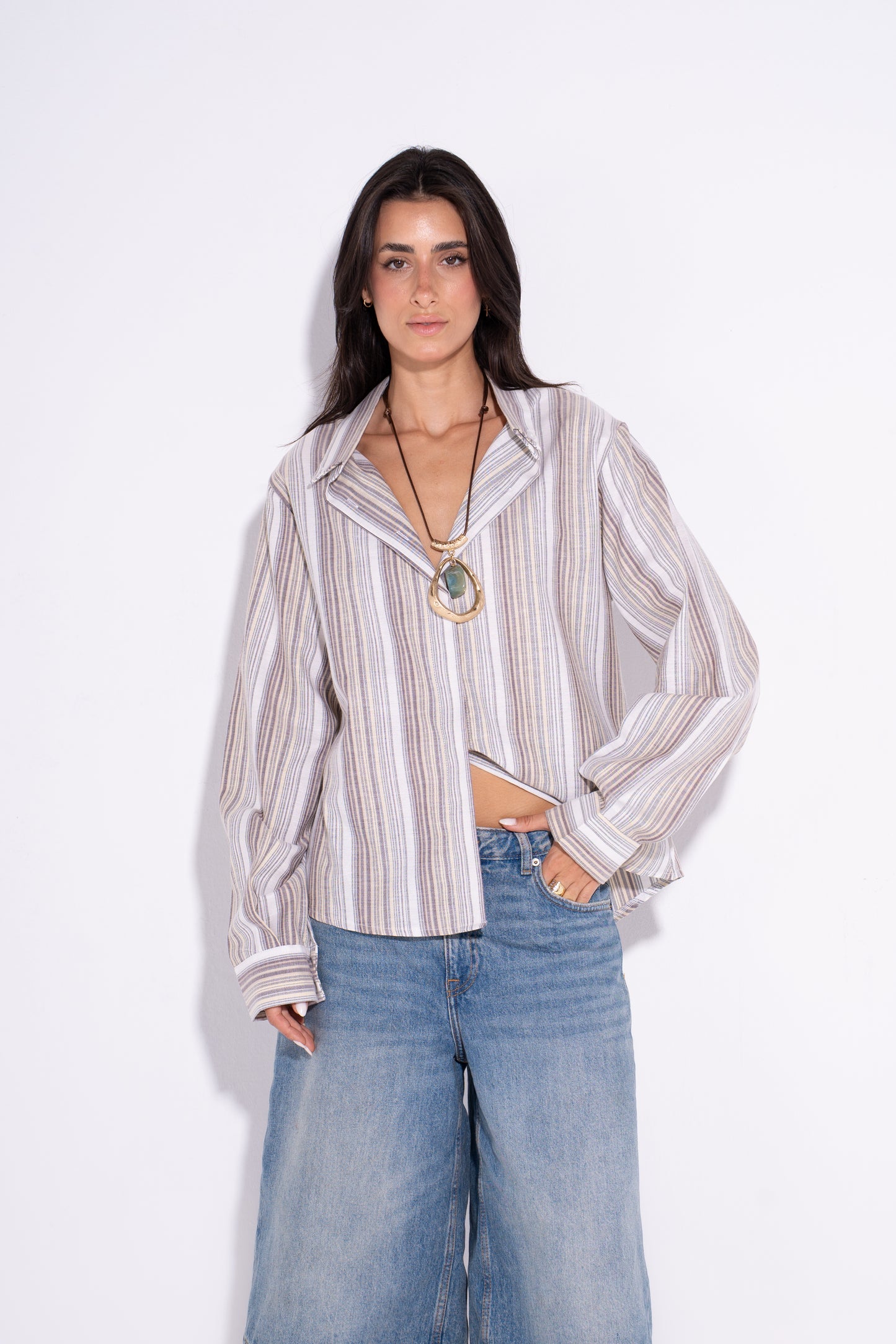 Tied Up Shirt- Cafe