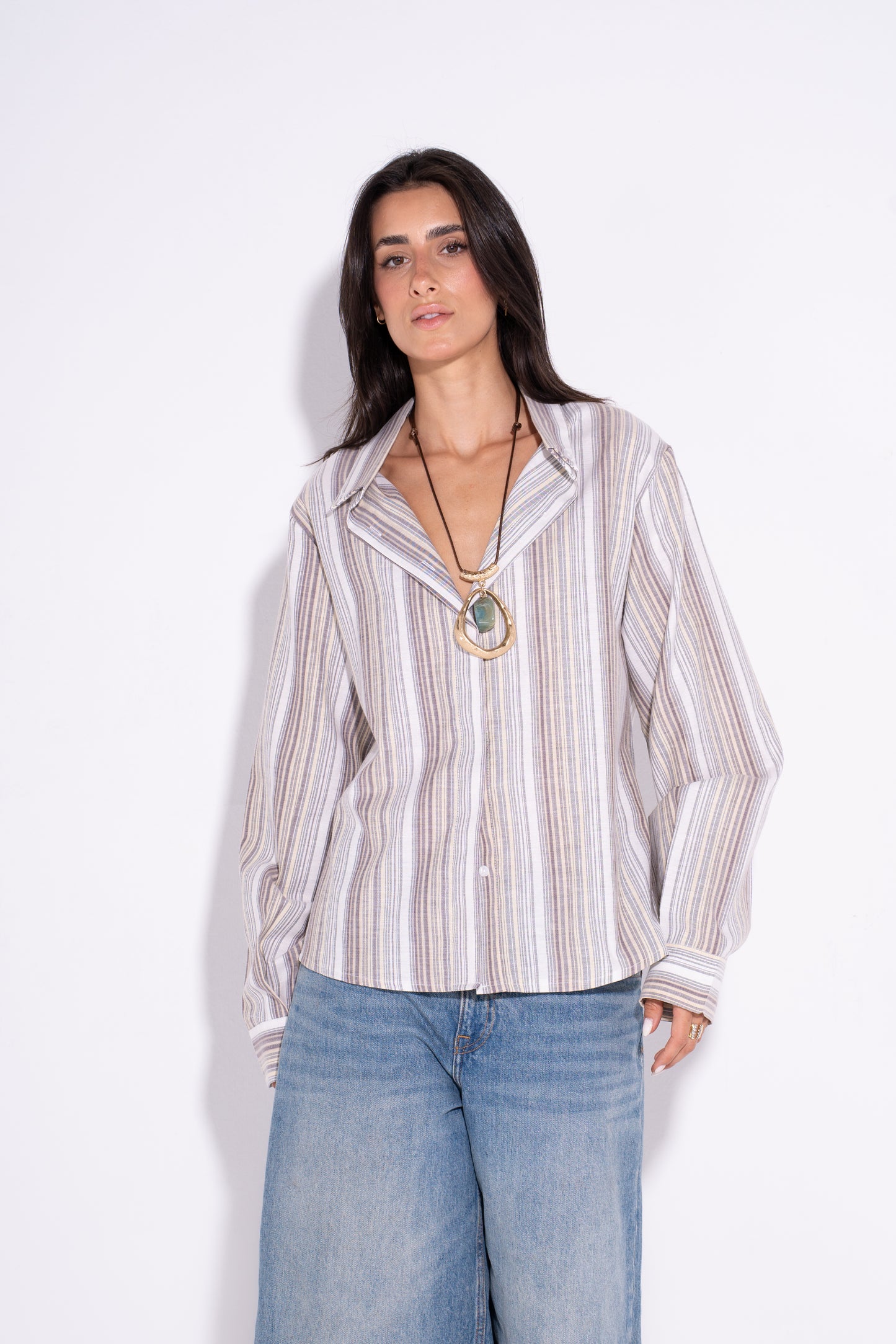 Tied Up Shirt- Cafe
