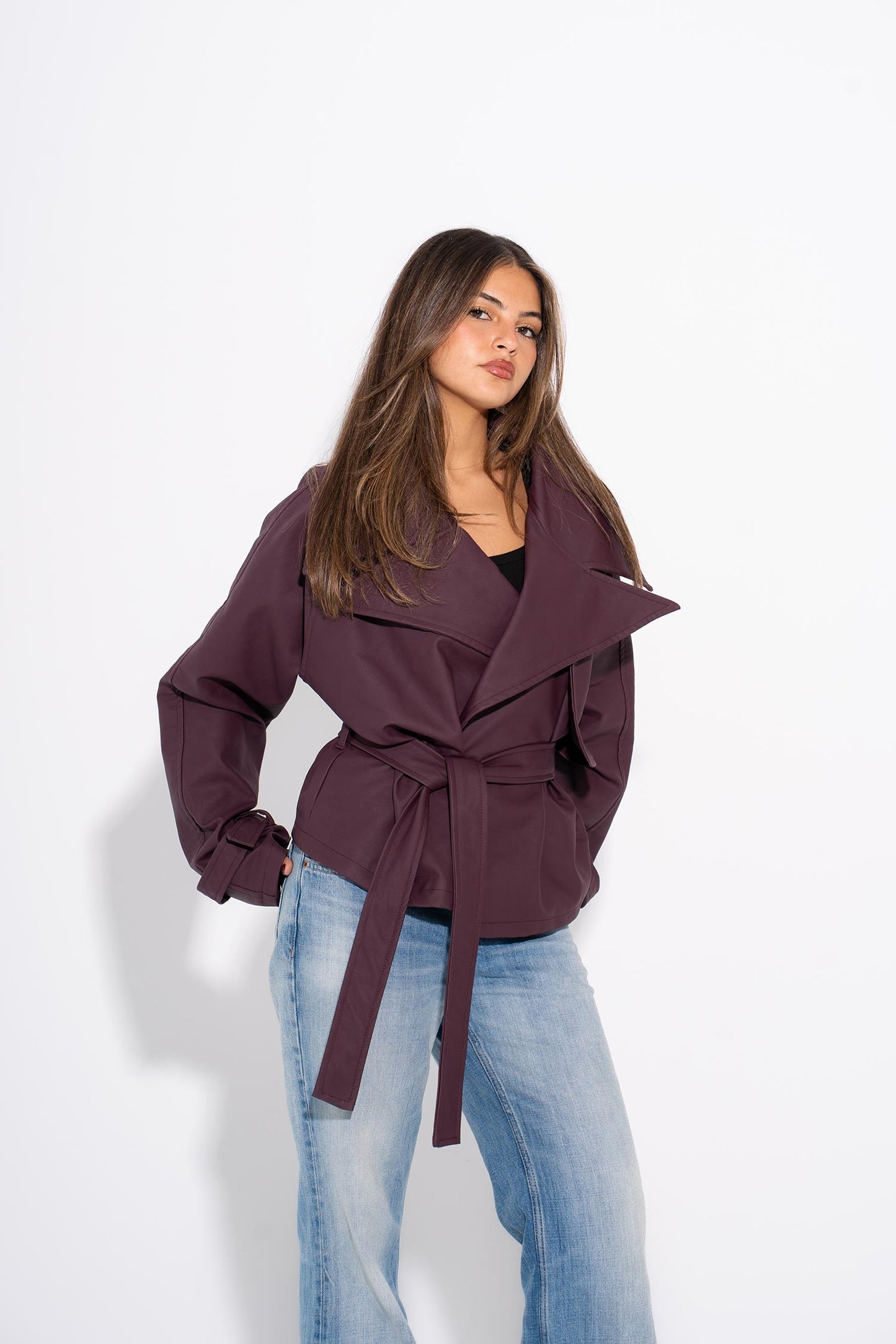 The Iconic Leather Jacket - Burgundy