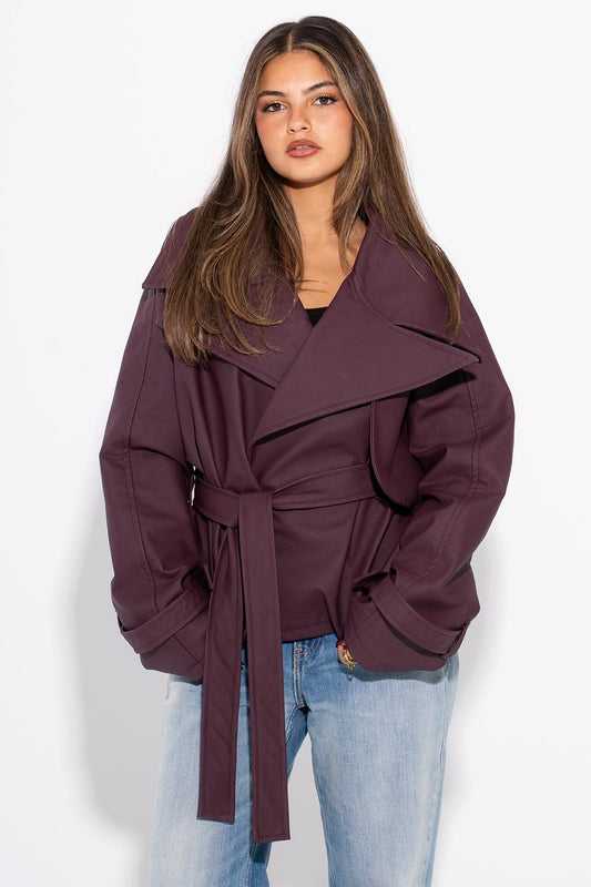 The Iconic Leather Jacket - Burgundy