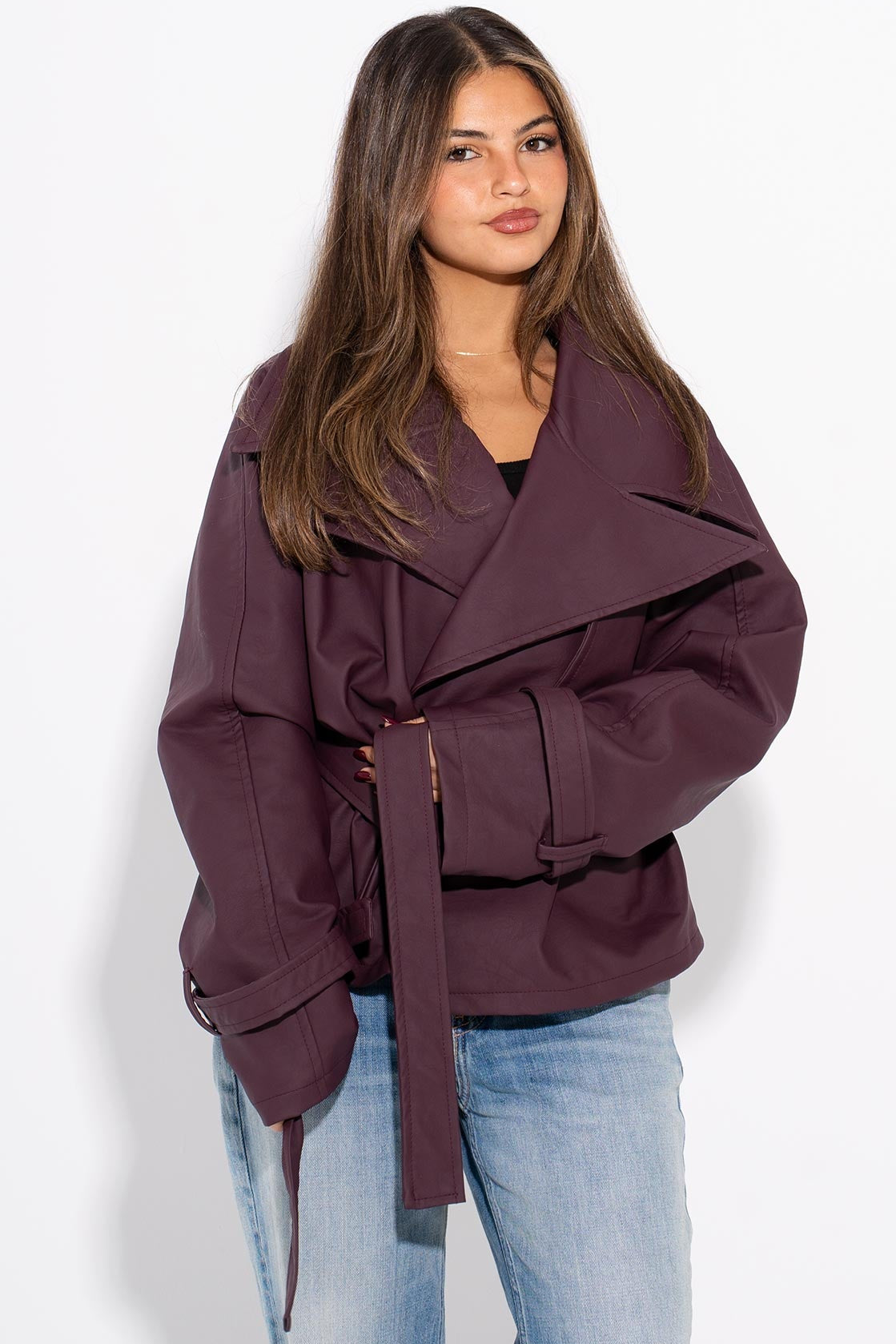 The Iconic Leather Jacket - Burgundy