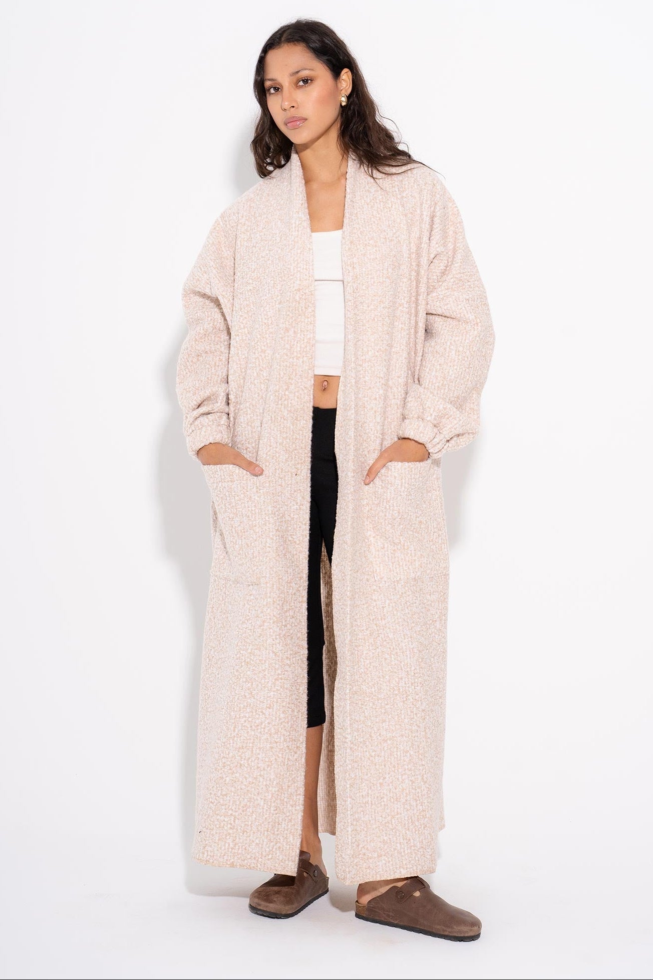 Cloudy Boucle Cardigan - Beige