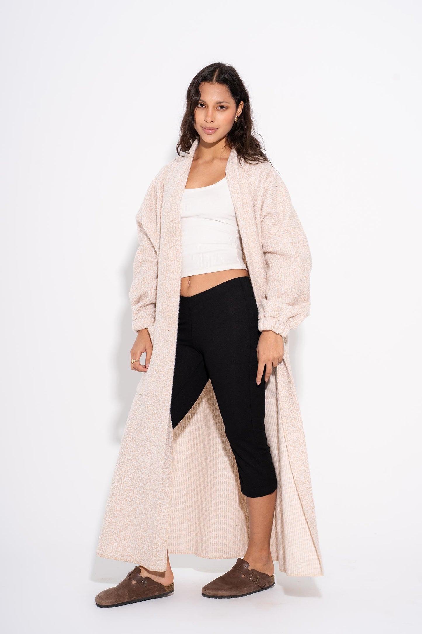 Cloudy Boucle Cardigan - Beige