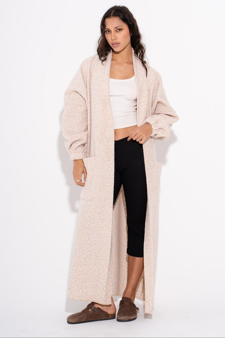 Cloudy Boucle Cardigan - Beige