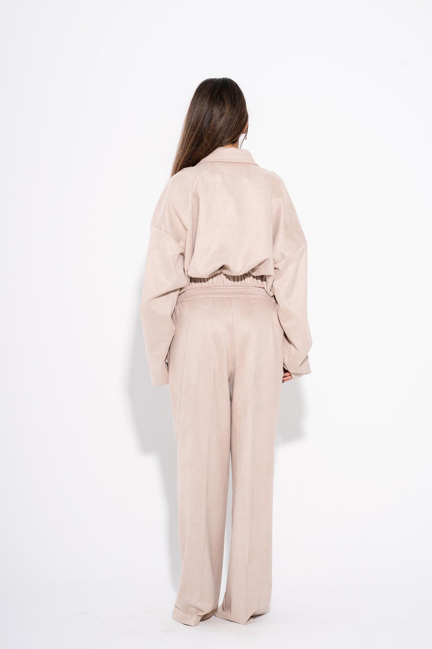 Flow Suede Pants - Beige