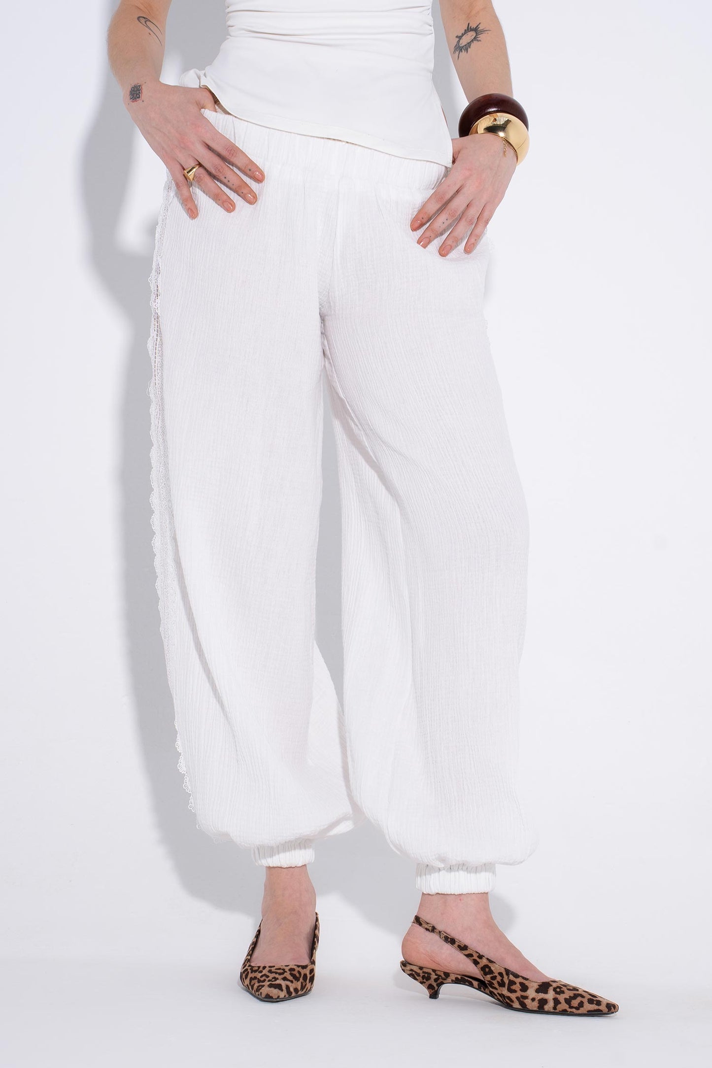 Ibiza Linen Pants - White