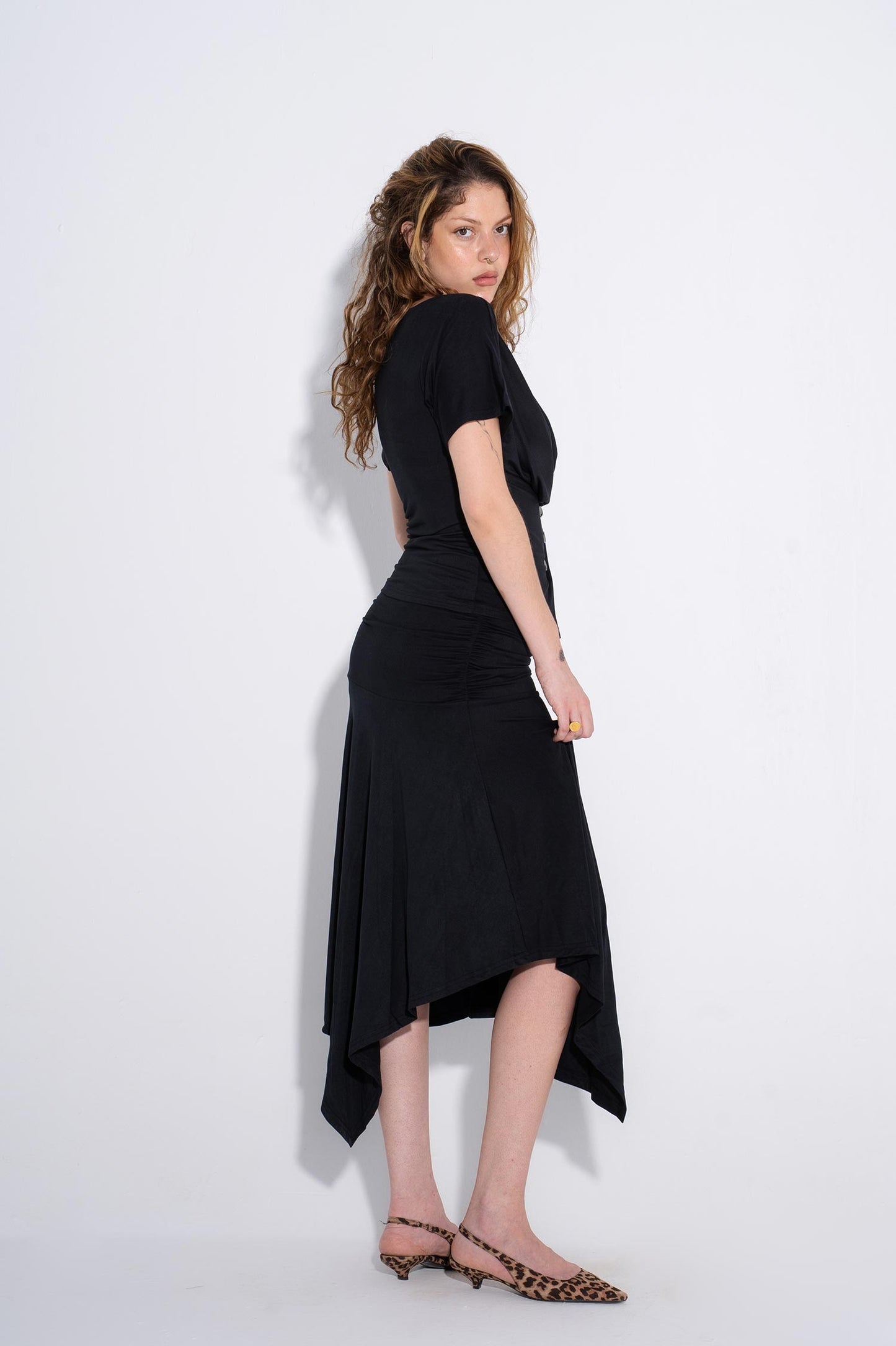 The Noir Draped Set - Black