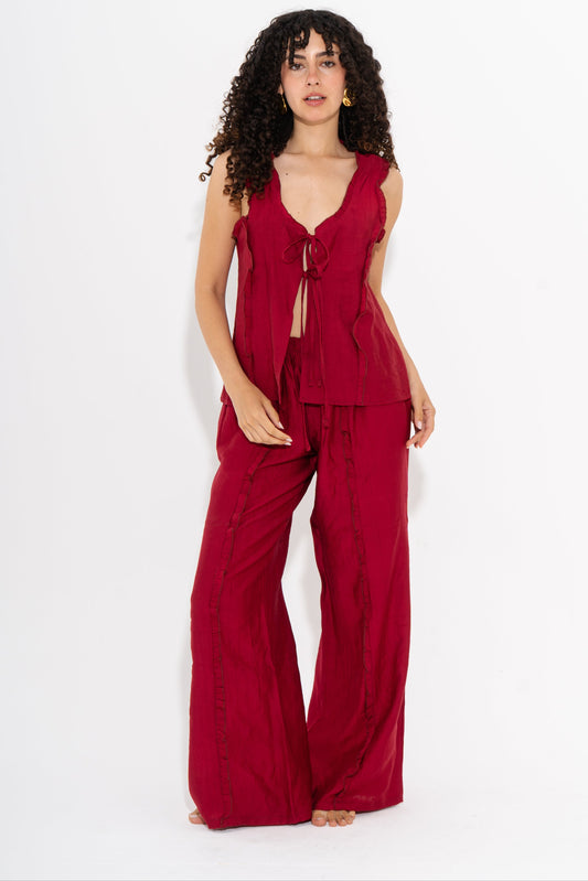 Co-Ord Beach Set - Red
