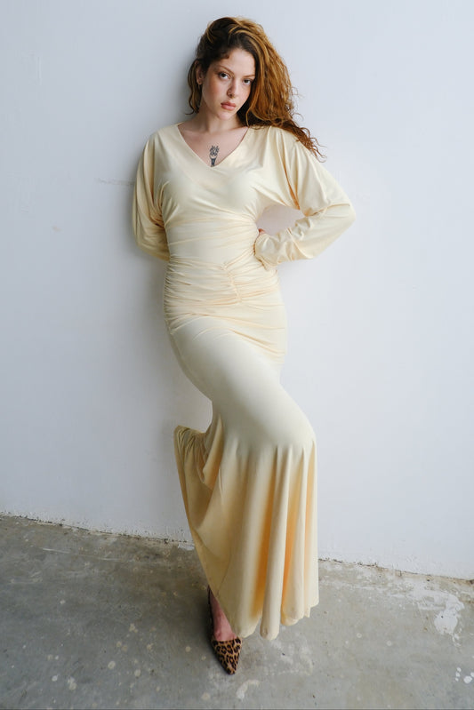 Espresso Bodycon Dress - Yellow