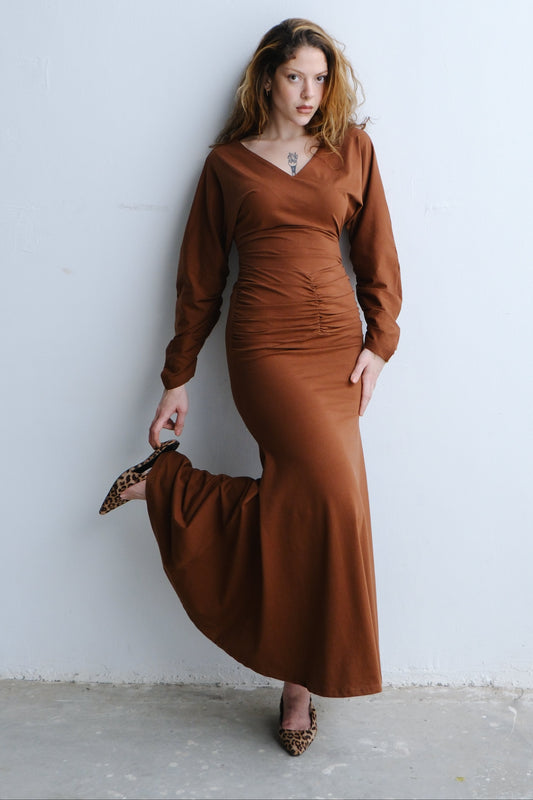 Espresso Bodycon Dress - Brown