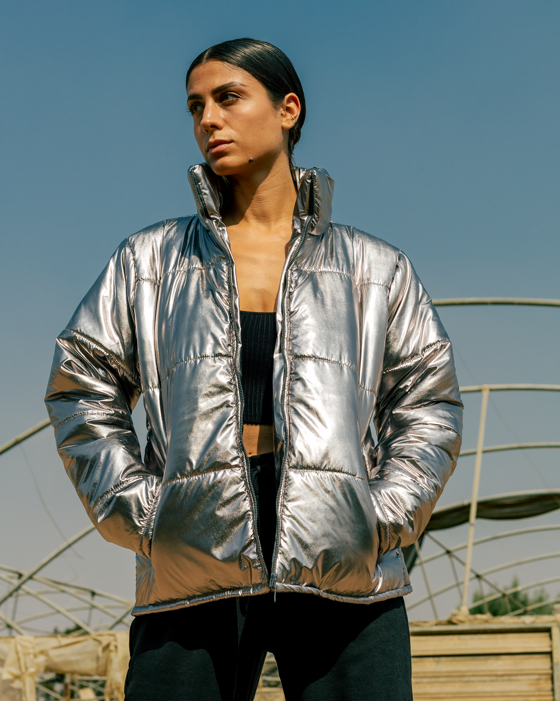Metallic 2025 padded jacket