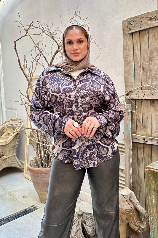 Brown Satin Edge Shirt