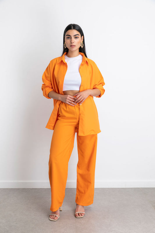 Trendy Pants Set - Orange