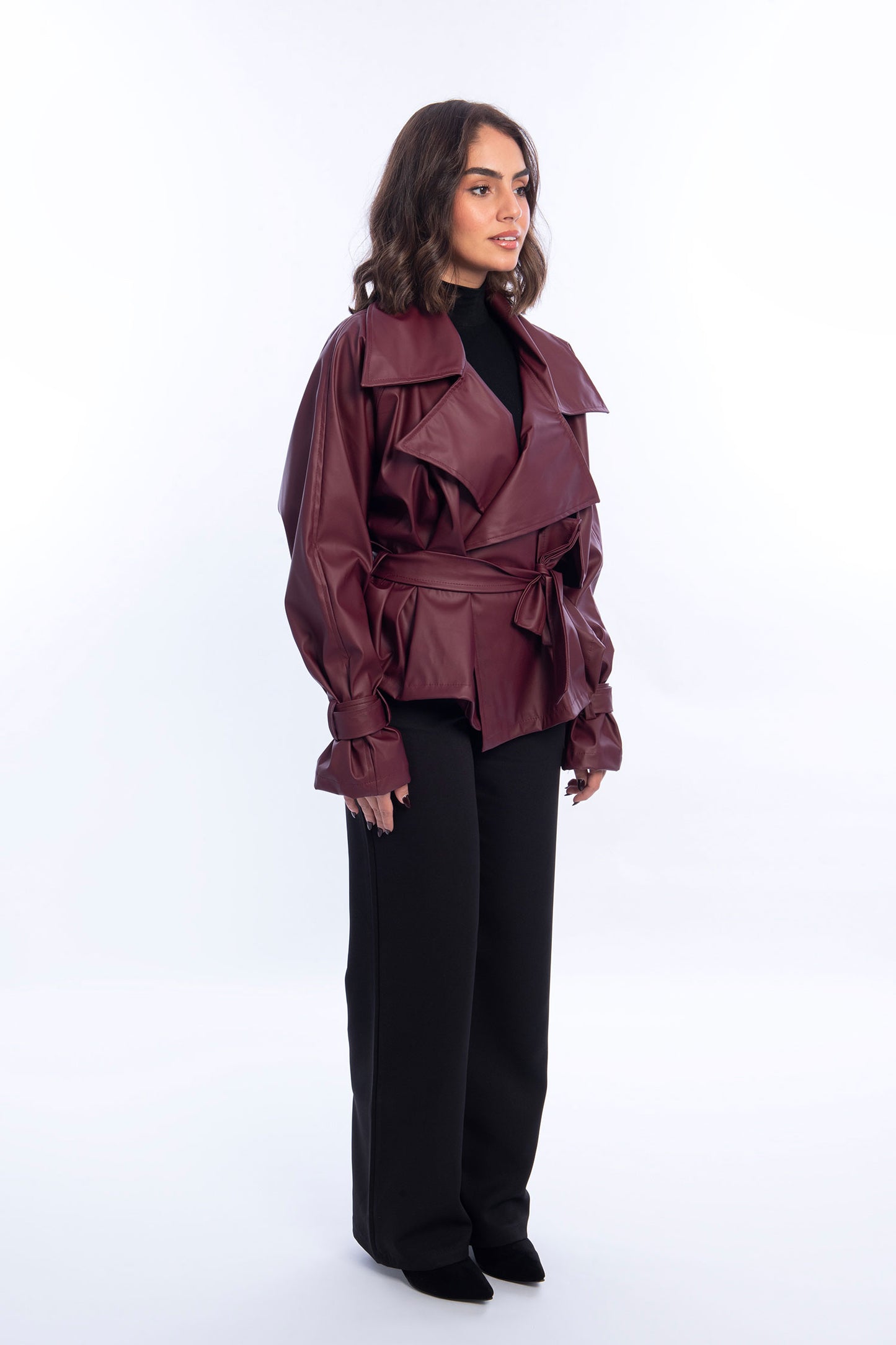 The Iconic Leather Jacket - Burgundy